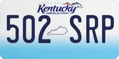 KY license plate 502SRP