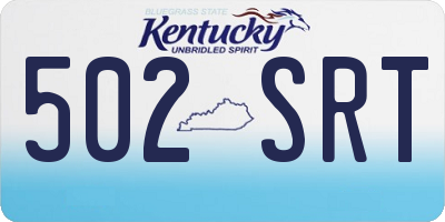 KY license plate 502SRT