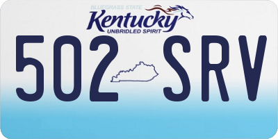 KY license plate 502SRV