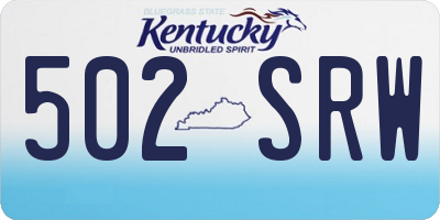KY license plate 502SRW