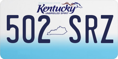 KY license plate 502SRZ