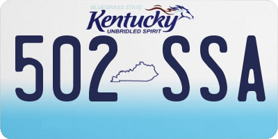 KY license plate 502SSA