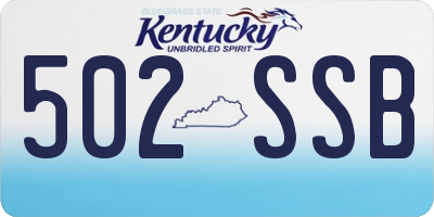 KY license plate 502SSB