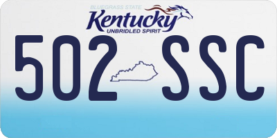 KY license plate 502SSC
