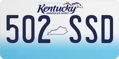 KY license plate 502SSD
