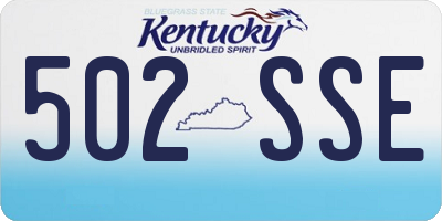 KY license plate 502SSE