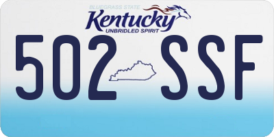 KY license plate 502SSF