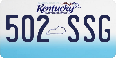 KY license plate 502SSG