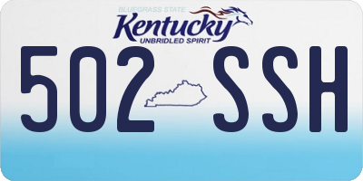 KY license plate 502SSH
