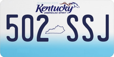 KY license plate 502SSJ