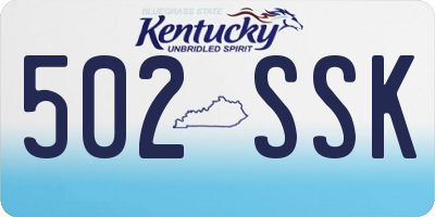 KY license plate 502SSK