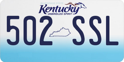 KY license plate 502SSL