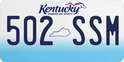 KY license plate 502SSM