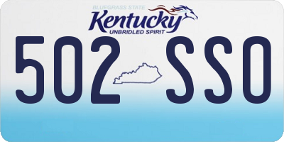 KY license plate 502SSO