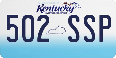 KY license plate 502SSP