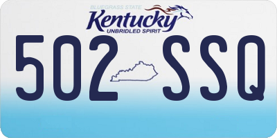 KY license plate 502SSQ