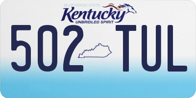KY license plate 502TUL