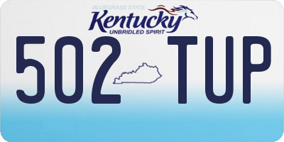 KY license plate 502TUP