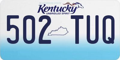 KY license plate 502TUQ