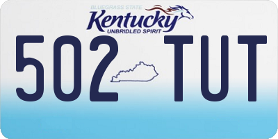 KY license plate 502TUT