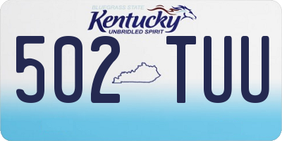 KY license plate 502TUU