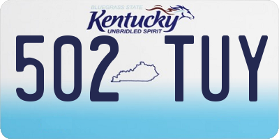 KY license plate 502TUY