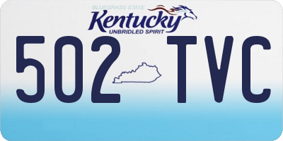 KY license plate 502TVC