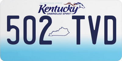 KY license plate 502TVD