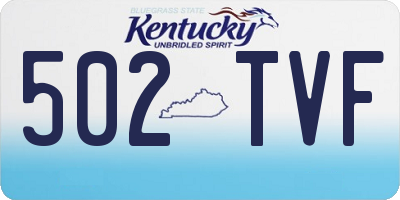 KY license plate 502TVF