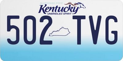 KY license plate 502TVG