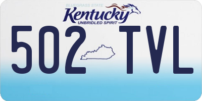 KY license plate 502TVL