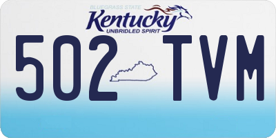 KY license plate 502TVM