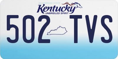 KY license plate 502TVS