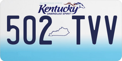 KY license plate 502TVV