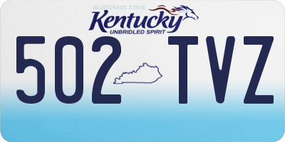 KY license plate 502TVZ