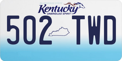 KY license plate 502TWD