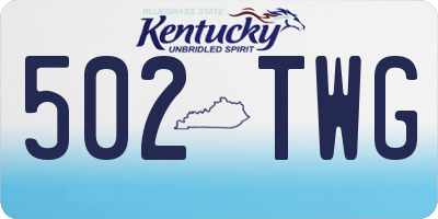 KY license plate 502TWG