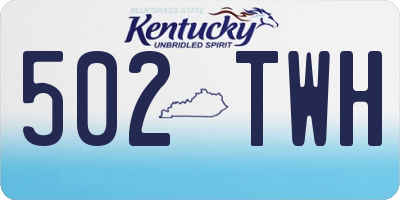 KY license plate 502TWH