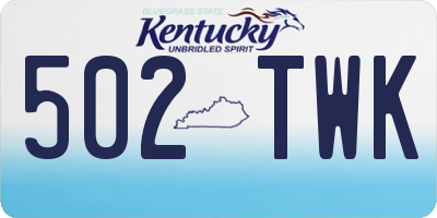 KY license plate 502TWK