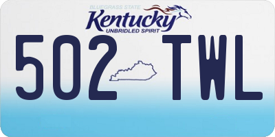 KY license plate 502TWL