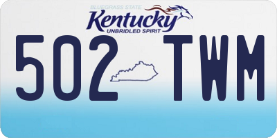 KY license plate 502TWM