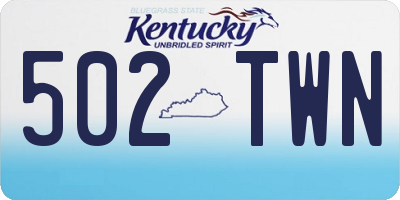 KY license plate 502TWN