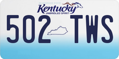 KY license plate 502TWS