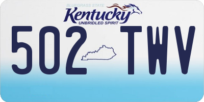 KY license plate 502TWV