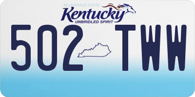 KY license plate 502TWW