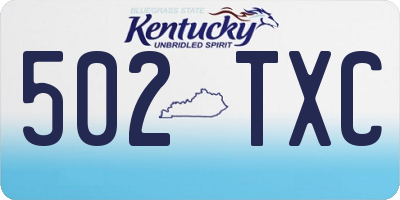 KY license plate 502TXC