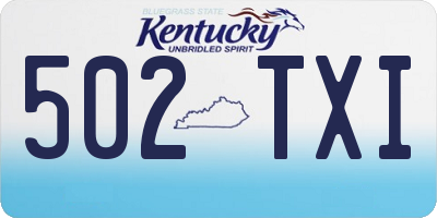 KY license plate 502TXI