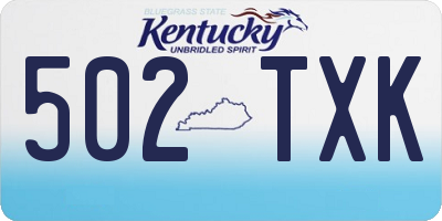 KY license plate 502TXK