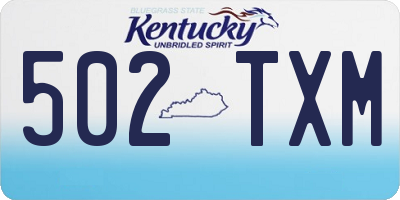 KY license plate 502TXM