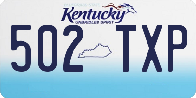 KY license plate 502TXP